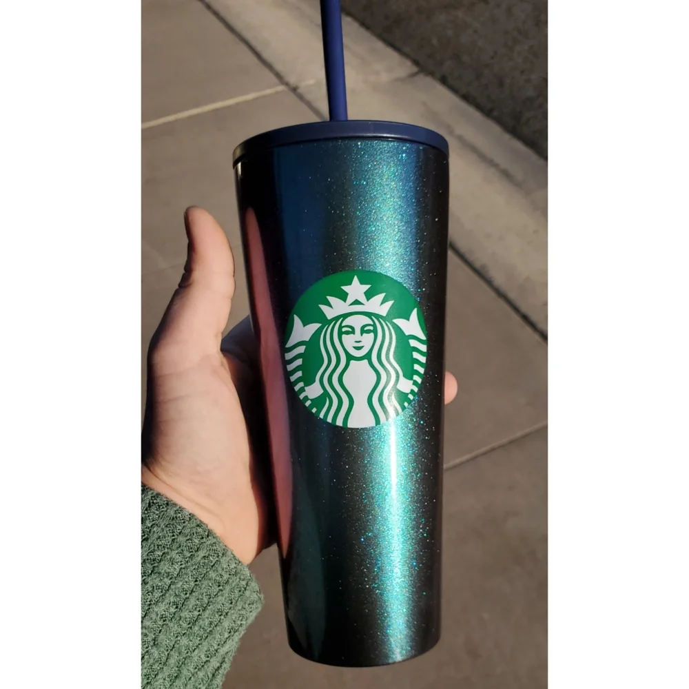 Starbucks Green Glitter Stainless Steel Tumbler
